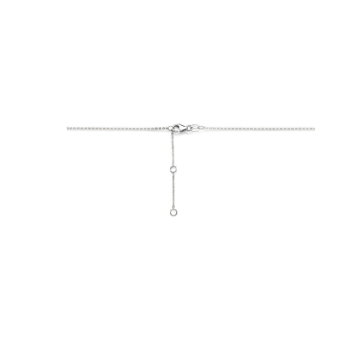Collana in oro bianco 14k con diamante a goccia