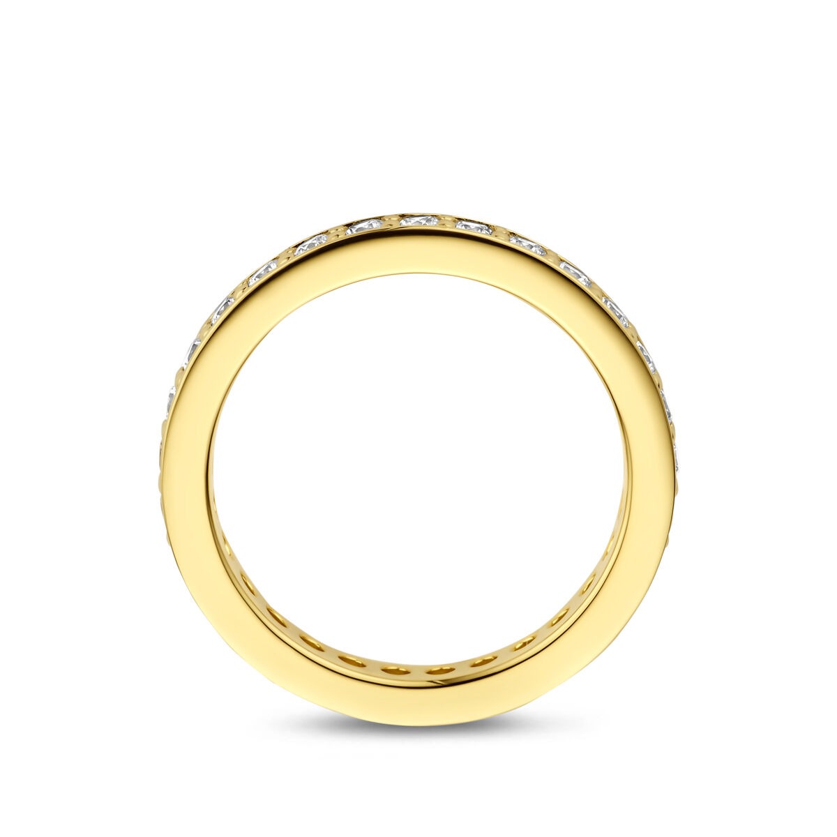 Anello in argento 925 dorato con zircone 2.9 mm