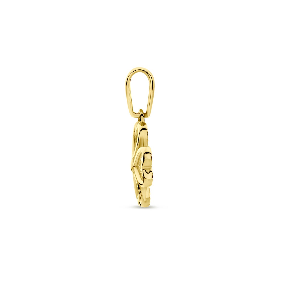 Ciondolo quadrifoglio in oro giallo 14k – simbolo di fortuna
