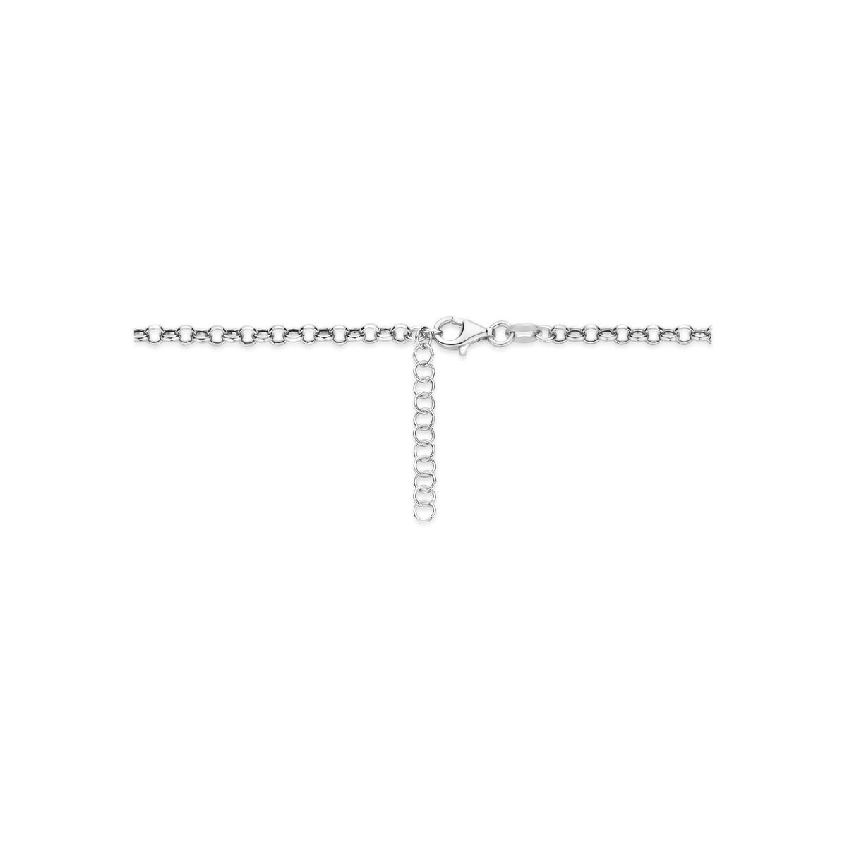 Collana a Y in argento 925 rodiato con cerchietto