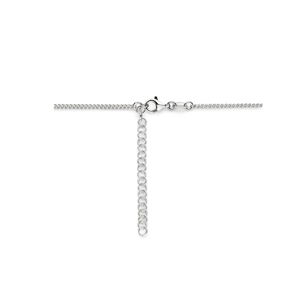 Collana in argento – argento 925 rodiato con doppio spessore di maglia