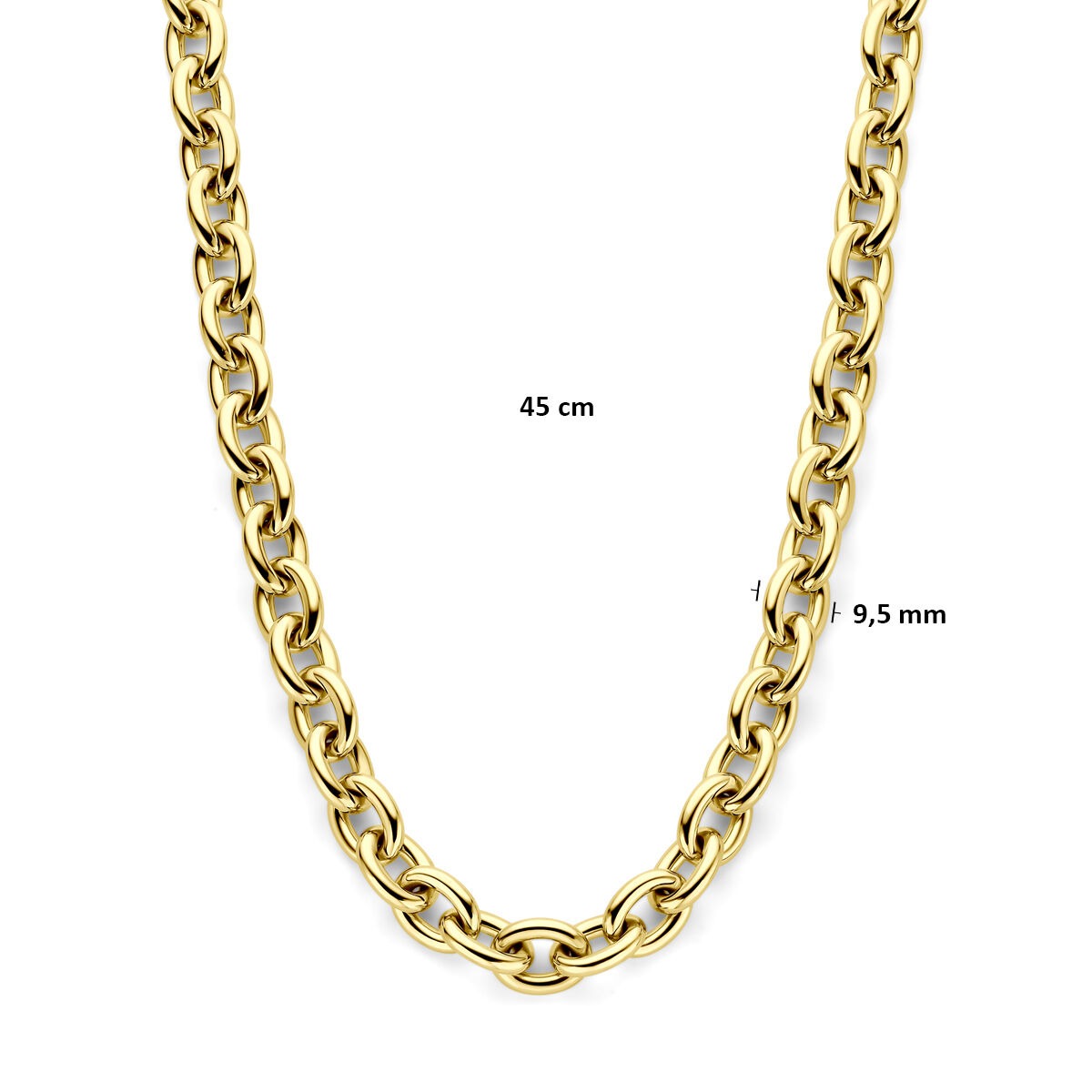Collana in oro 14k con maglia ancora – Donna