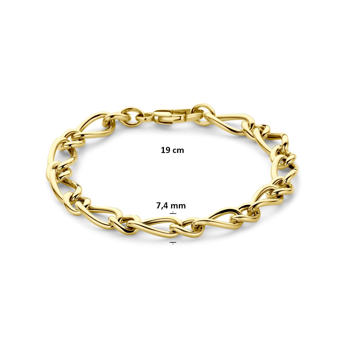 Bracciale ad ancora in oro giallo 14k 19 cm