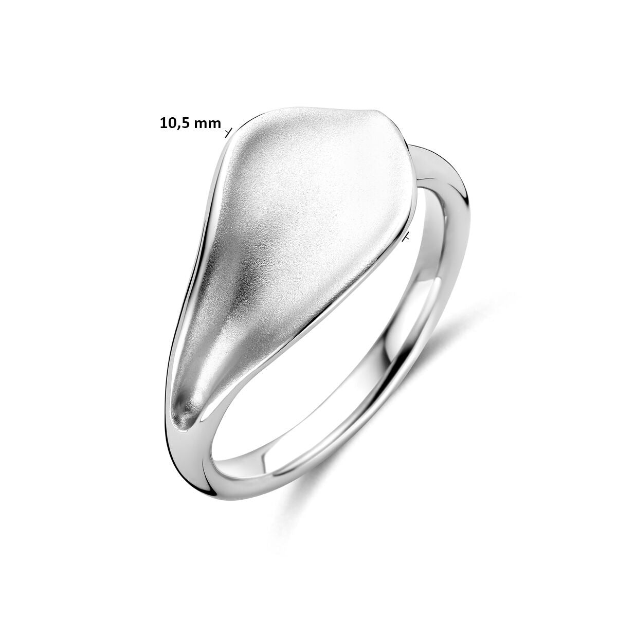 Anello da donna in argento rodiato – largo 10,5 mm