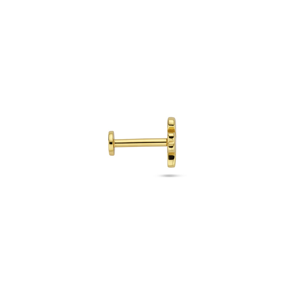 Piercing flat back placcato in argento a forma di quadrifoglio – argento 925