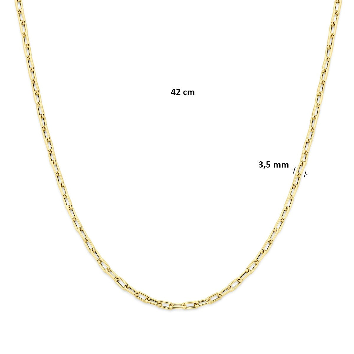 Collana ancora in oro giallo 9k