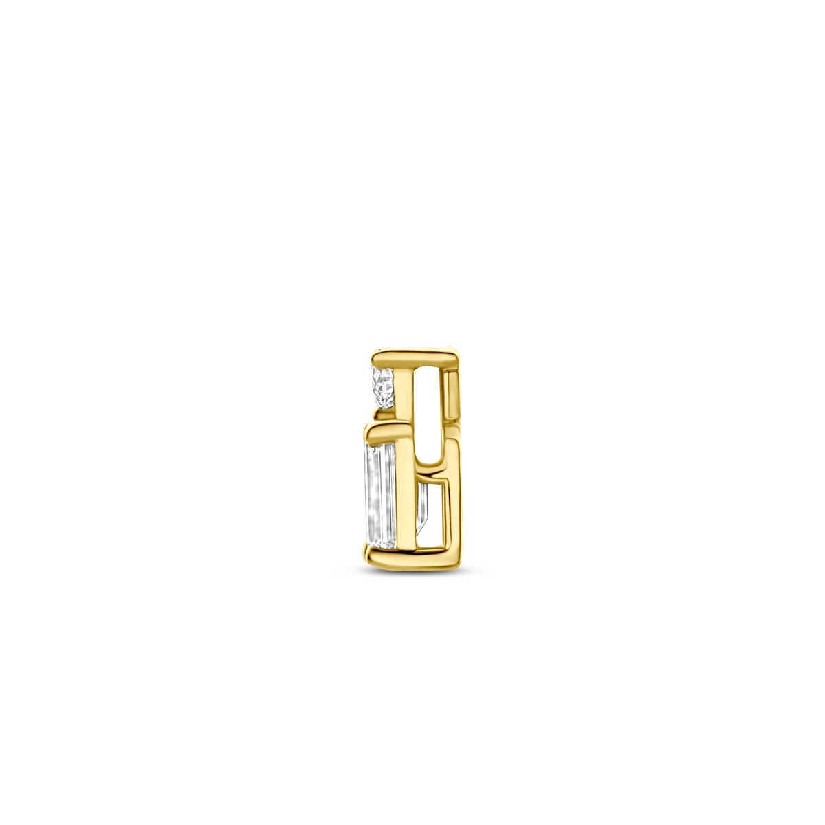 Ciondolo in oro giallo 14k con diamante lab grown 0,33 ct