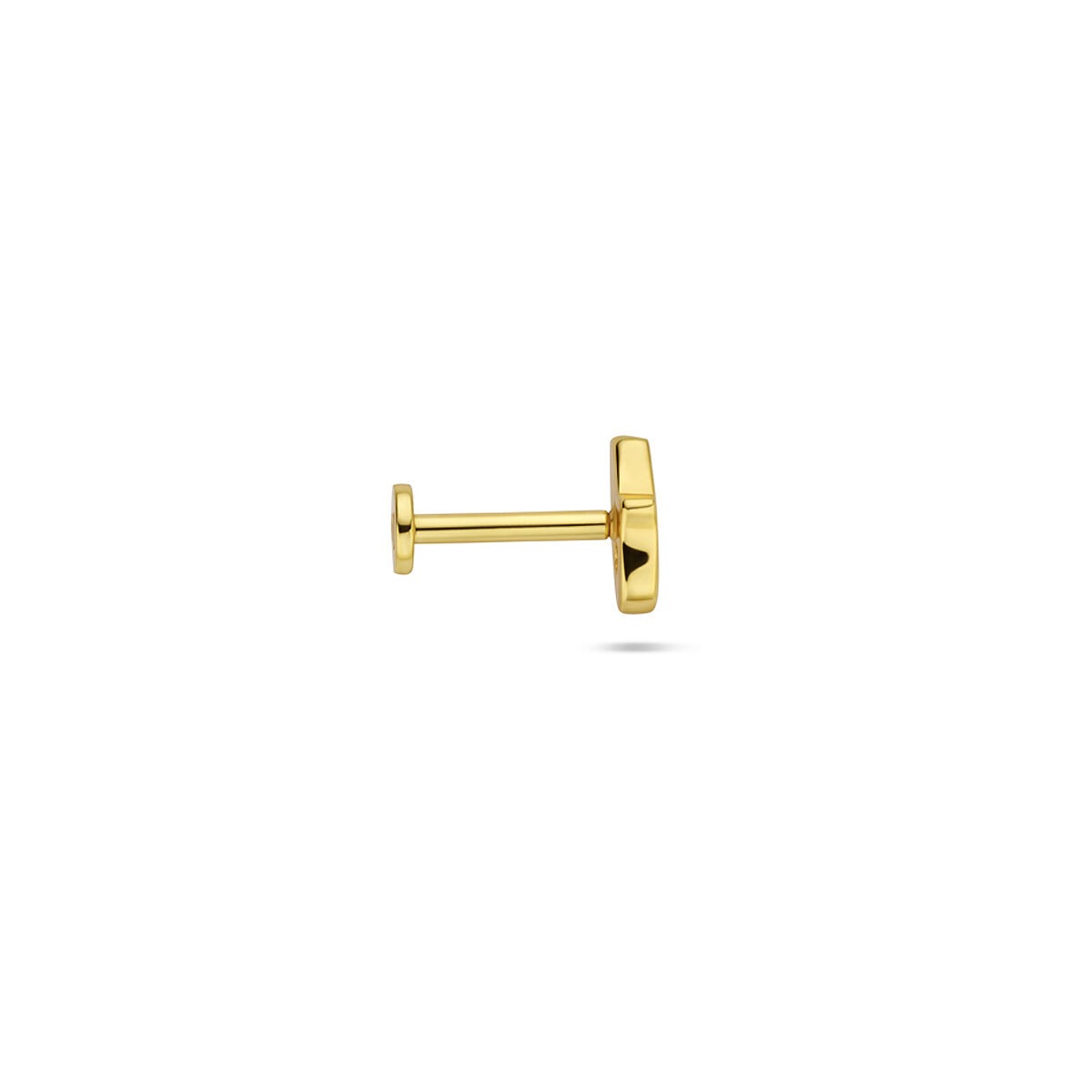 Piercing flat back placcato oro Mano di Fatima – argento 925 con zirconi
