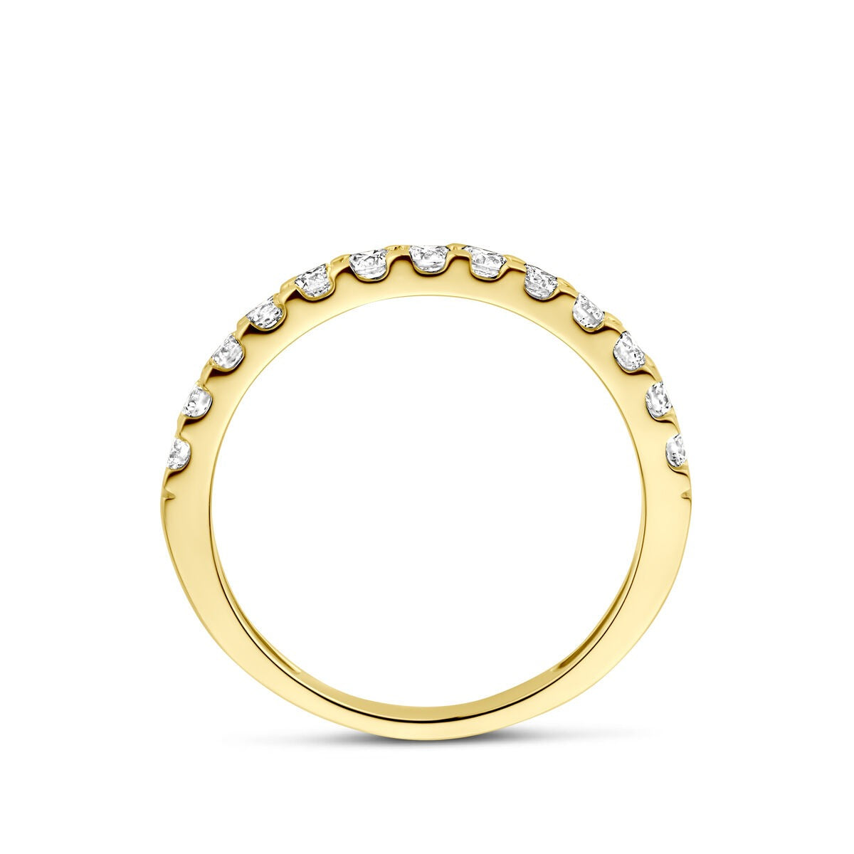 Anello in oro giallo 14k con diamante lab grown da 0,50 ct