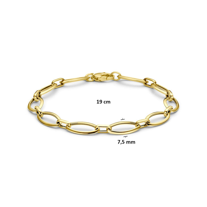 9k Geelgouden anker armband