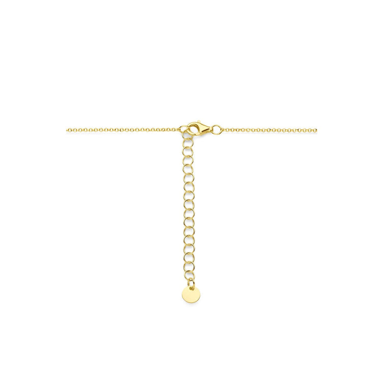 Verguld Zilveren Collier met Plantenmotief – 40-45cm