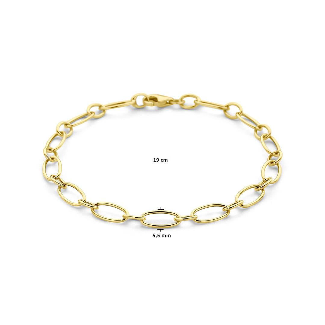 14k Geelgouden anker armband met karabijnsluiting