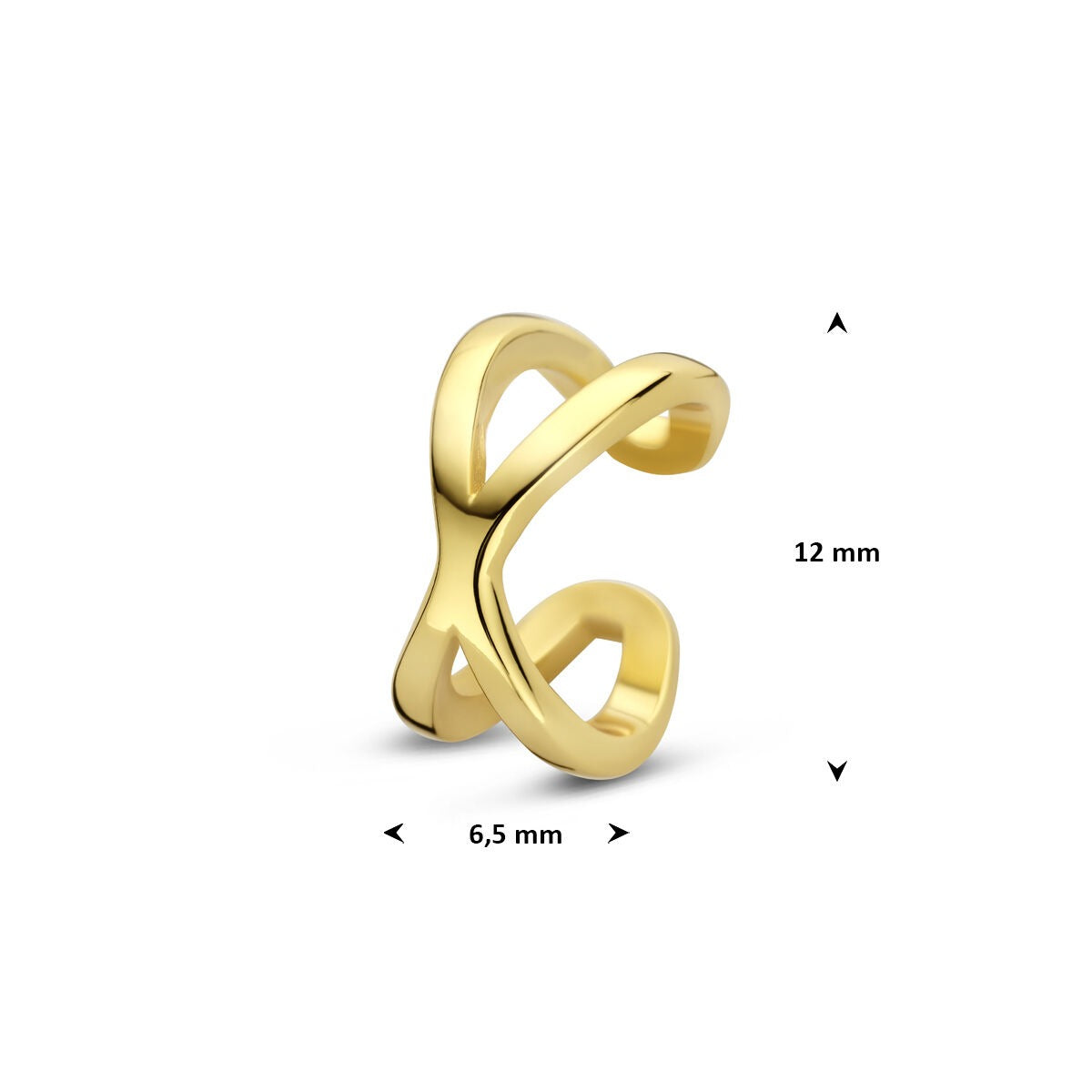 Ear cuff in argento 925 dorato giallo