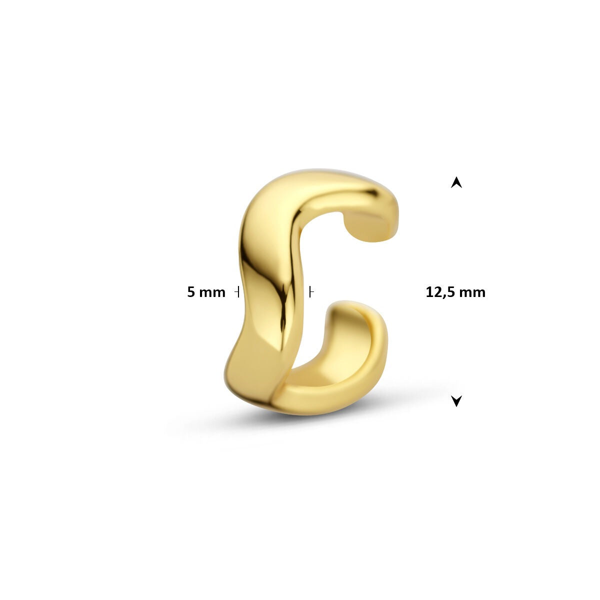 Ear cuff in argento placcato oro – dettaglio dorato raffinato senza piercing