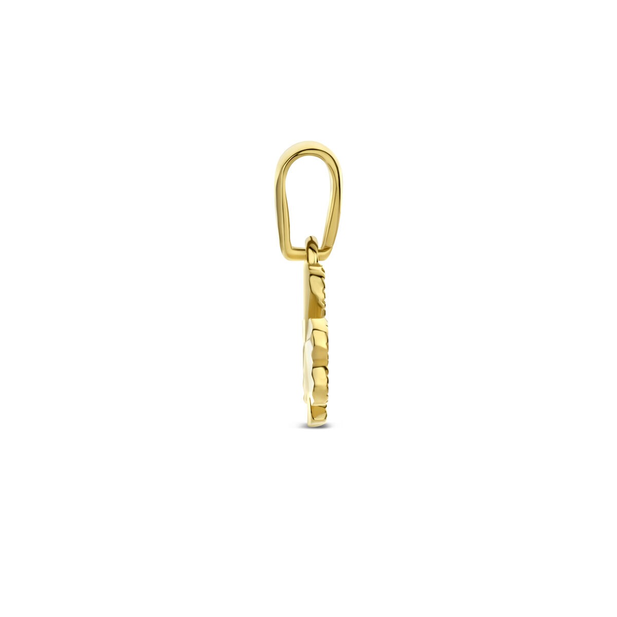 Collana in Oro Giallo 14k con Ciondolo Trifoglio