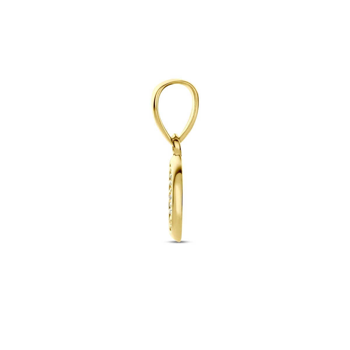 Collana in Oro Giallo 14k con Ciondolo Zirconi