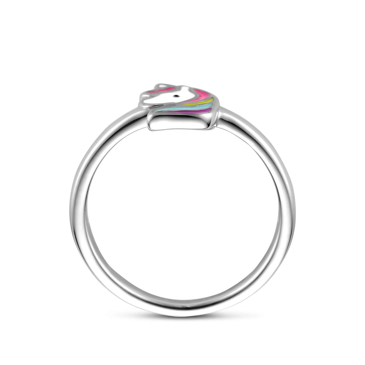Anello per bambini in argento con unicorno