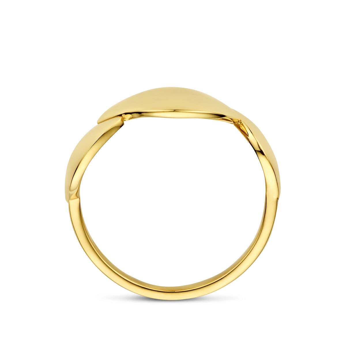 Anello da donna in oro giallo 14k con fascia larga