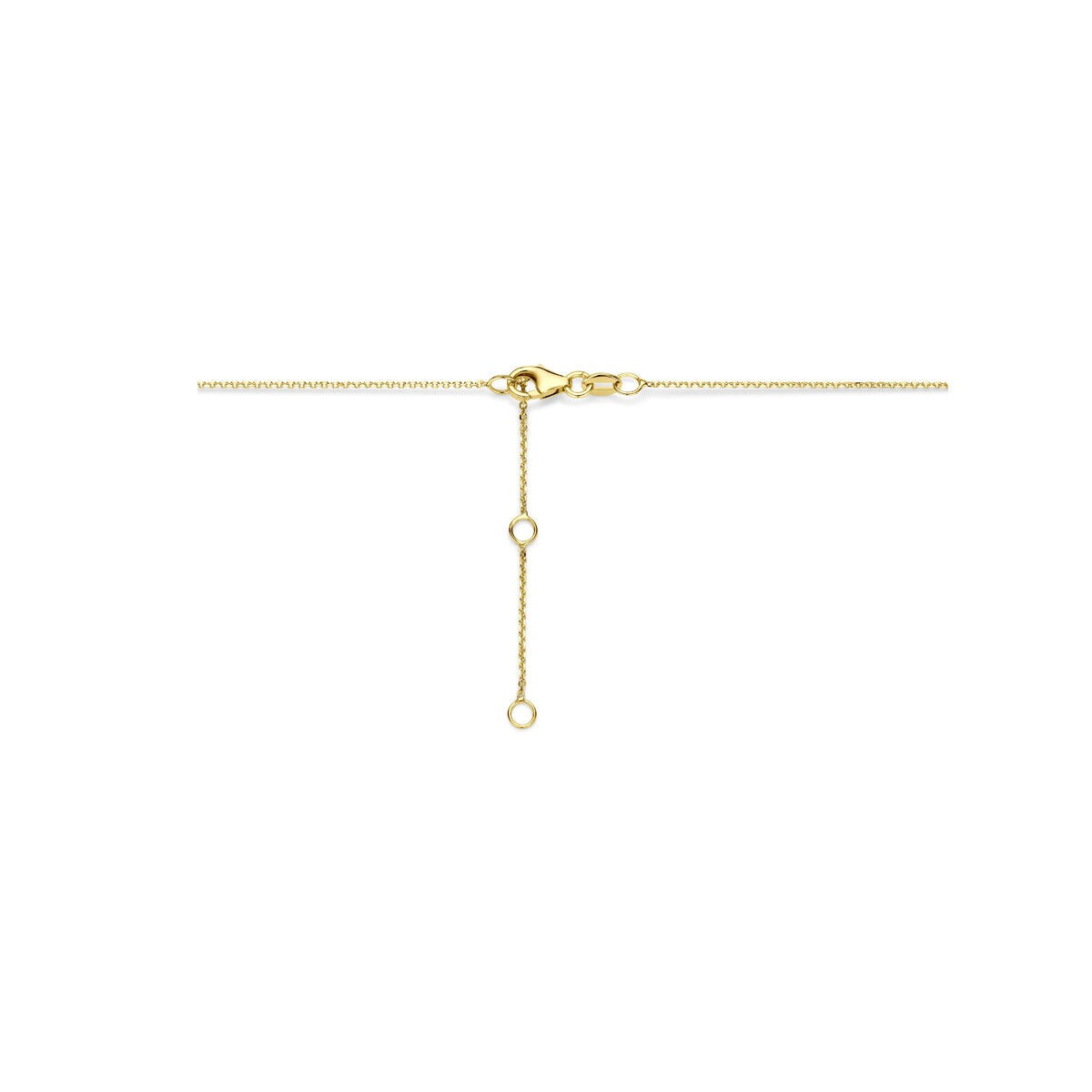 Collana in oro giallo 14k con diamante lab grown