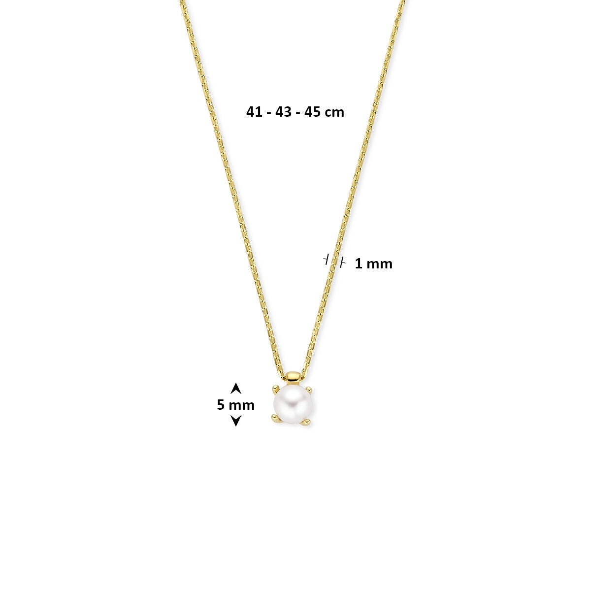 Collier con perla in oro giallo 14k da donna