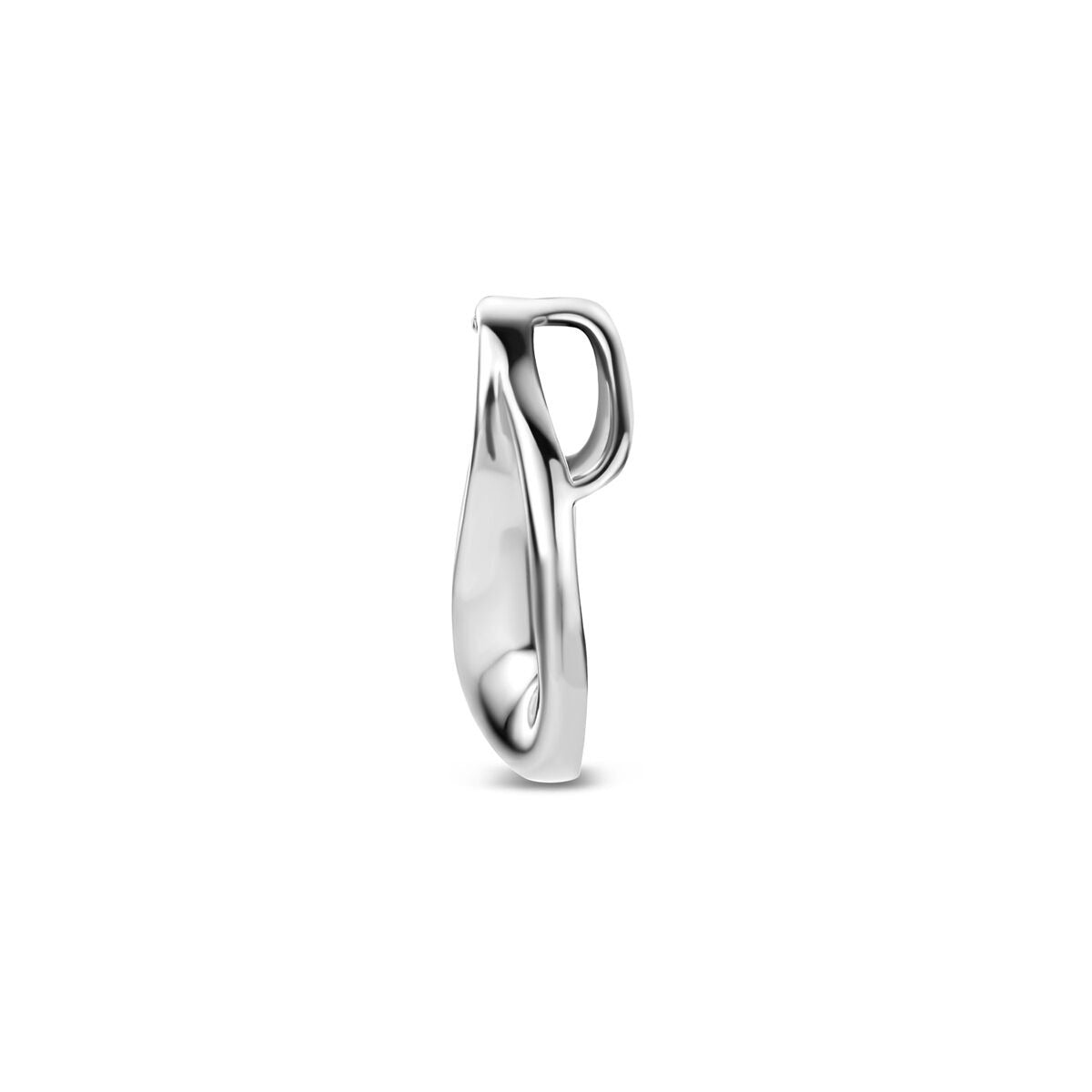 Ciondolo in argento 925 rodiato con zirconia pavé
