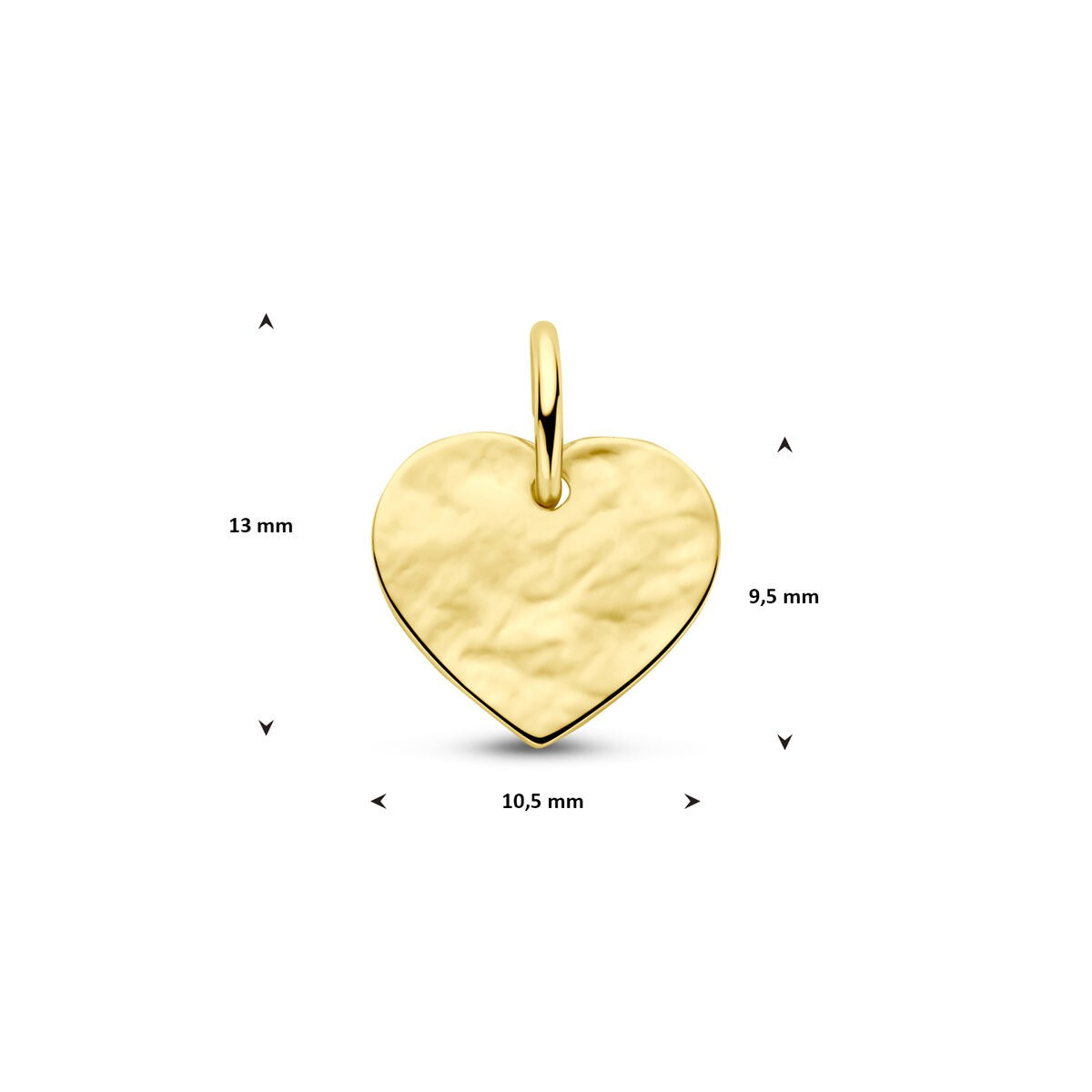 Ciondolo da incidere in oro giallo 9k a cuore