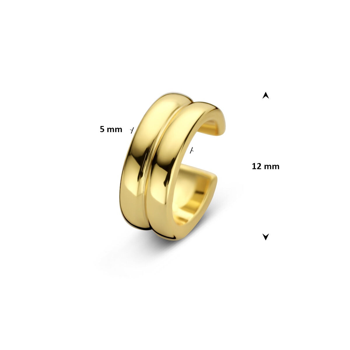 Ear cuff in argento placcato oro – tocco dorato elegante senza piercing