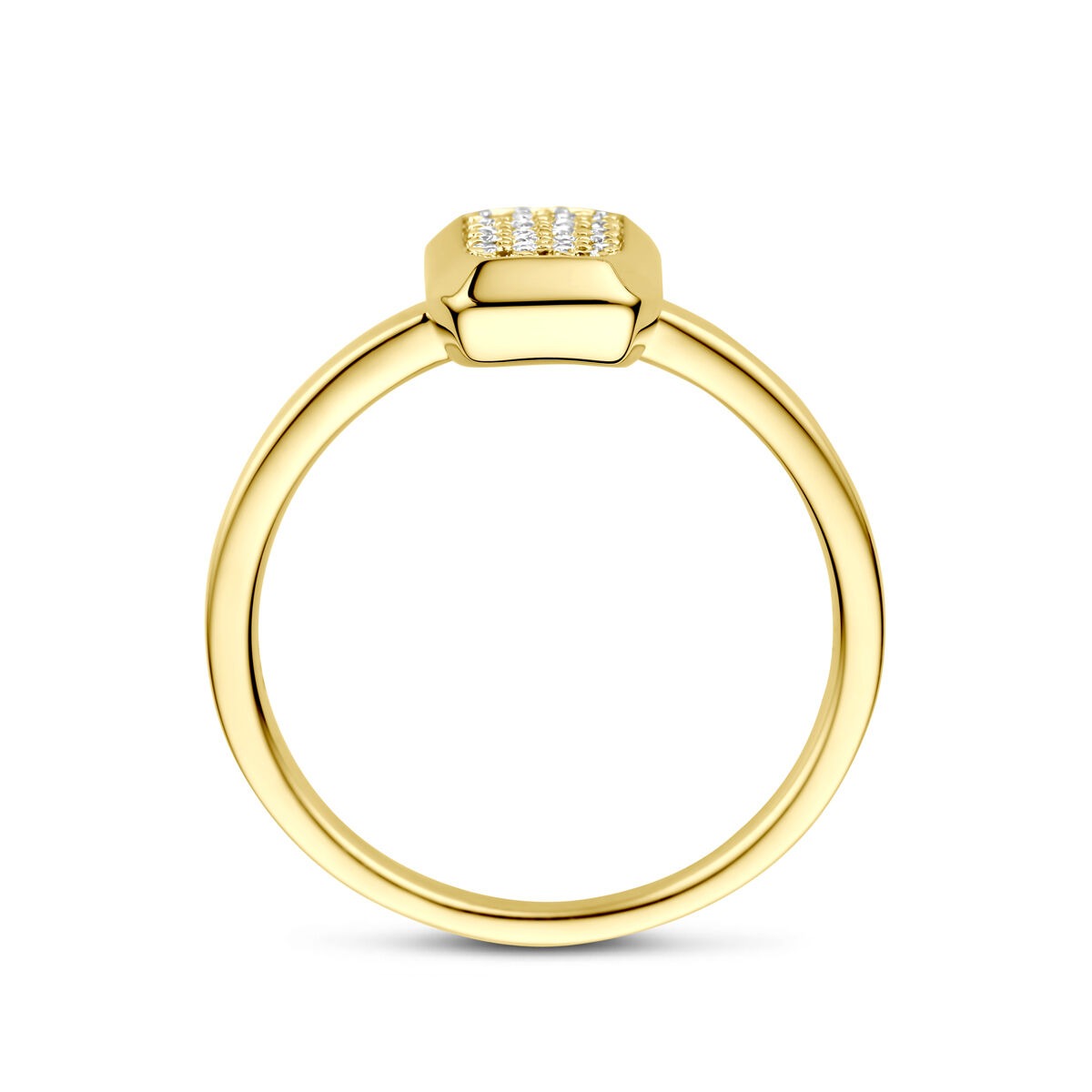 Anello da donna in oro 14k con diamante 0.10ct