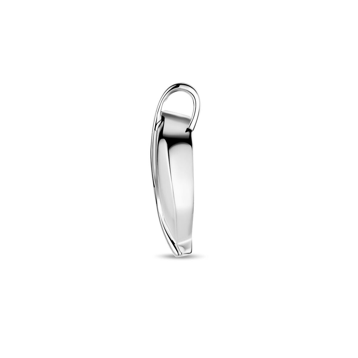 Gerhodineerd zilveren hanger met lab grown diamant