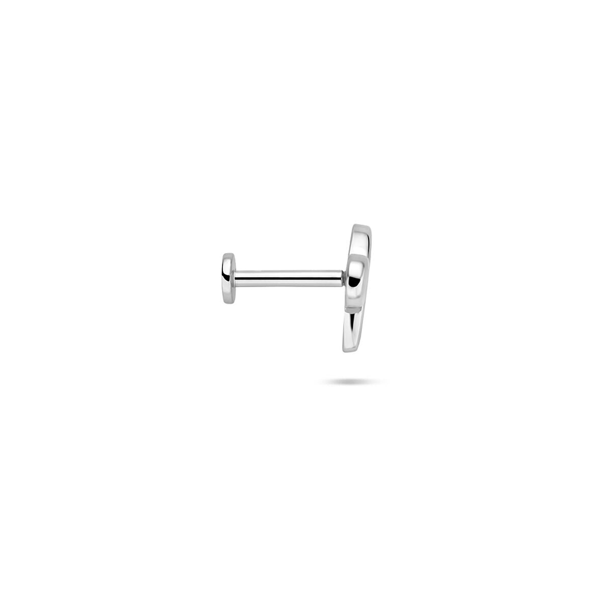 Piercing flat back a fiocco in argento – rodiato 925