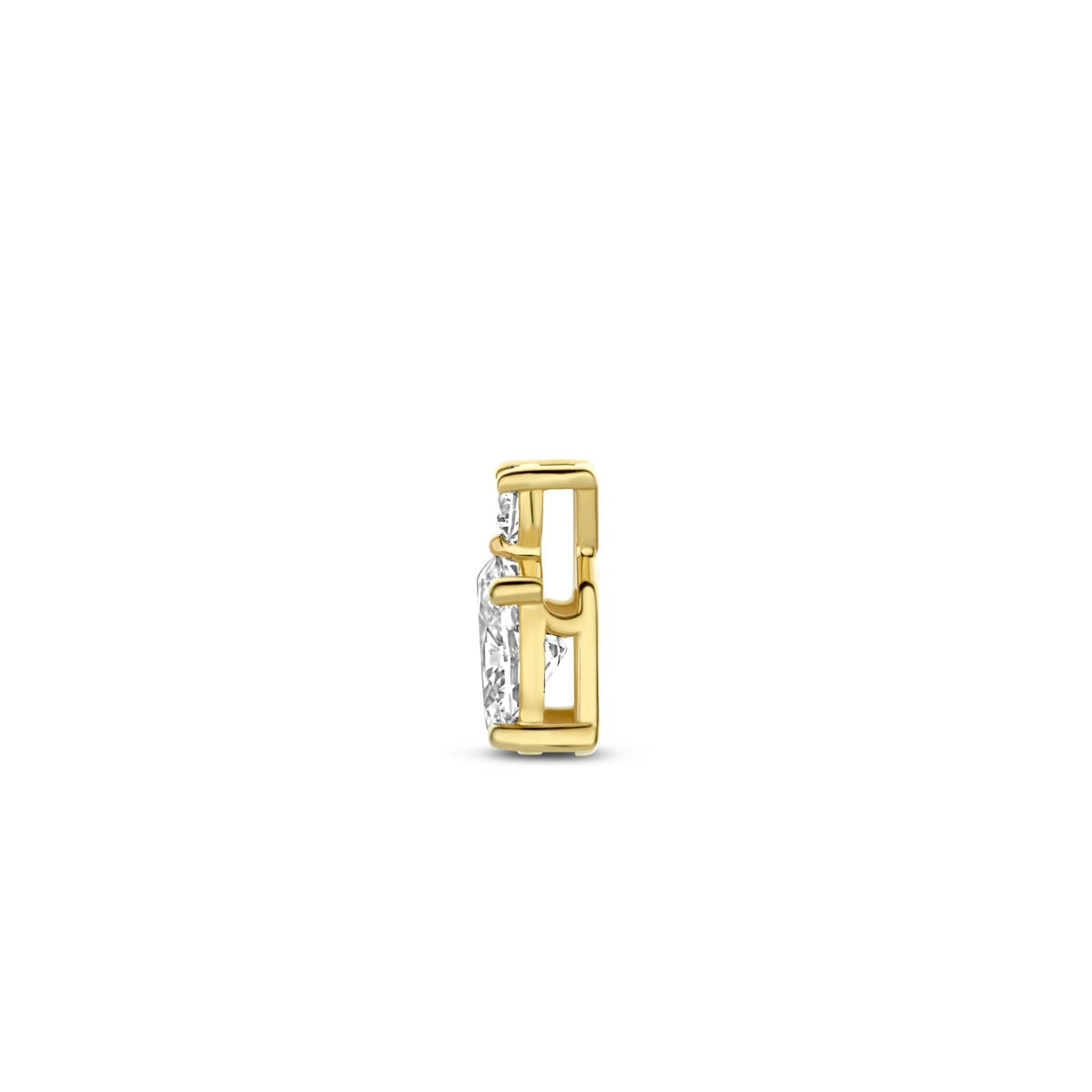 Ciondolo in oro giallo 14k con diamante lab grown