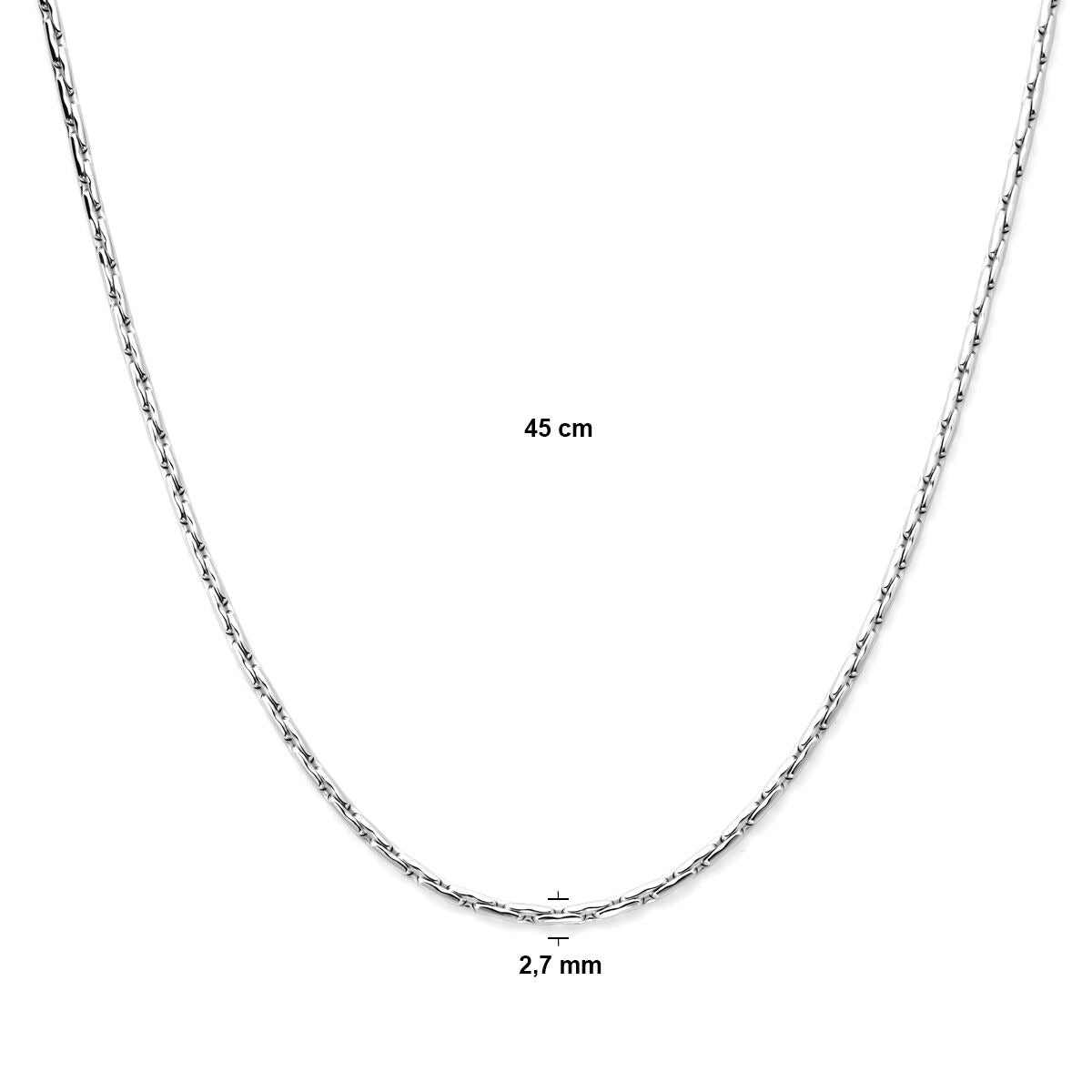 Bracciale cardano in argento con finitura lucida – placcato rodio