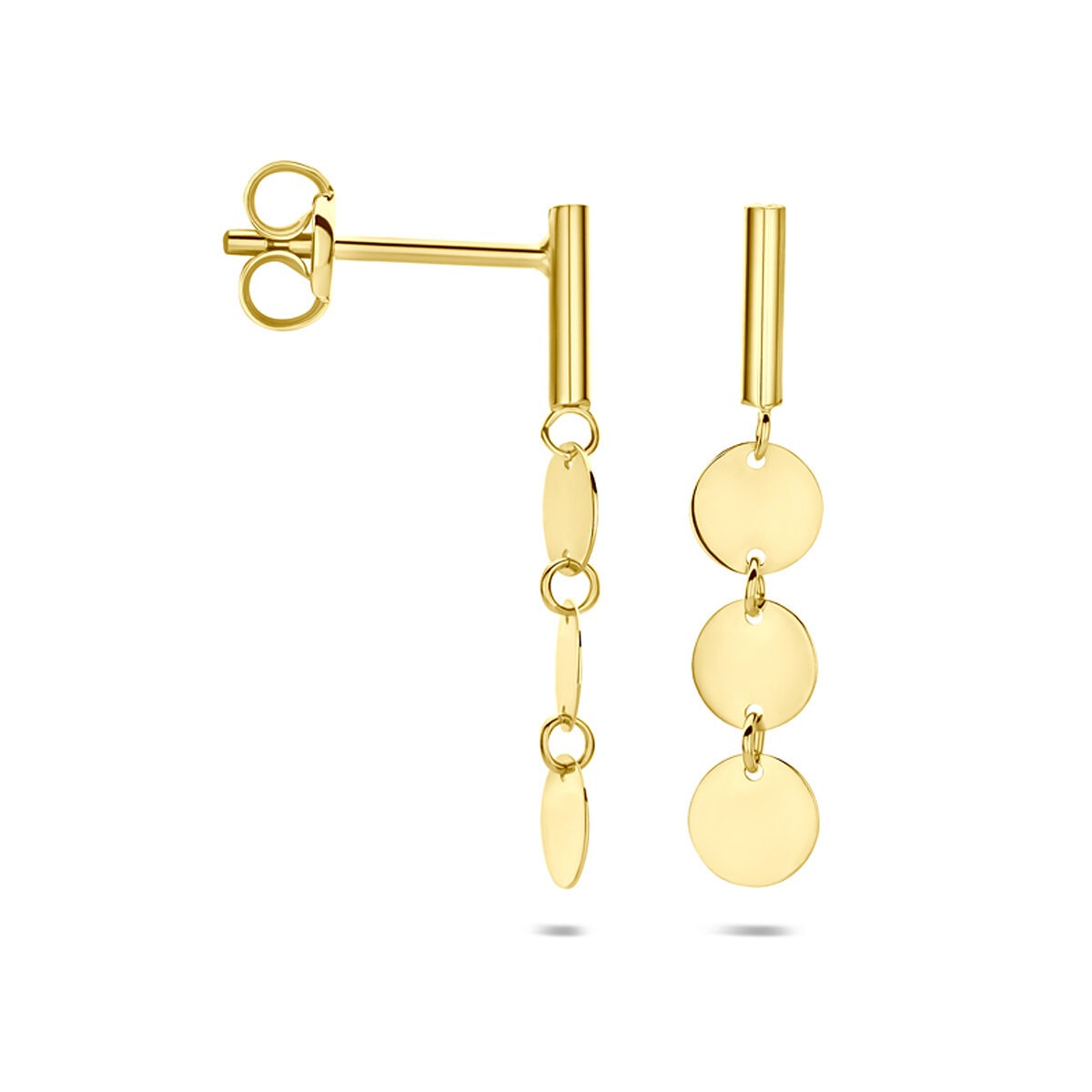 Orecchini pendenti in oro giallo 14k da donna