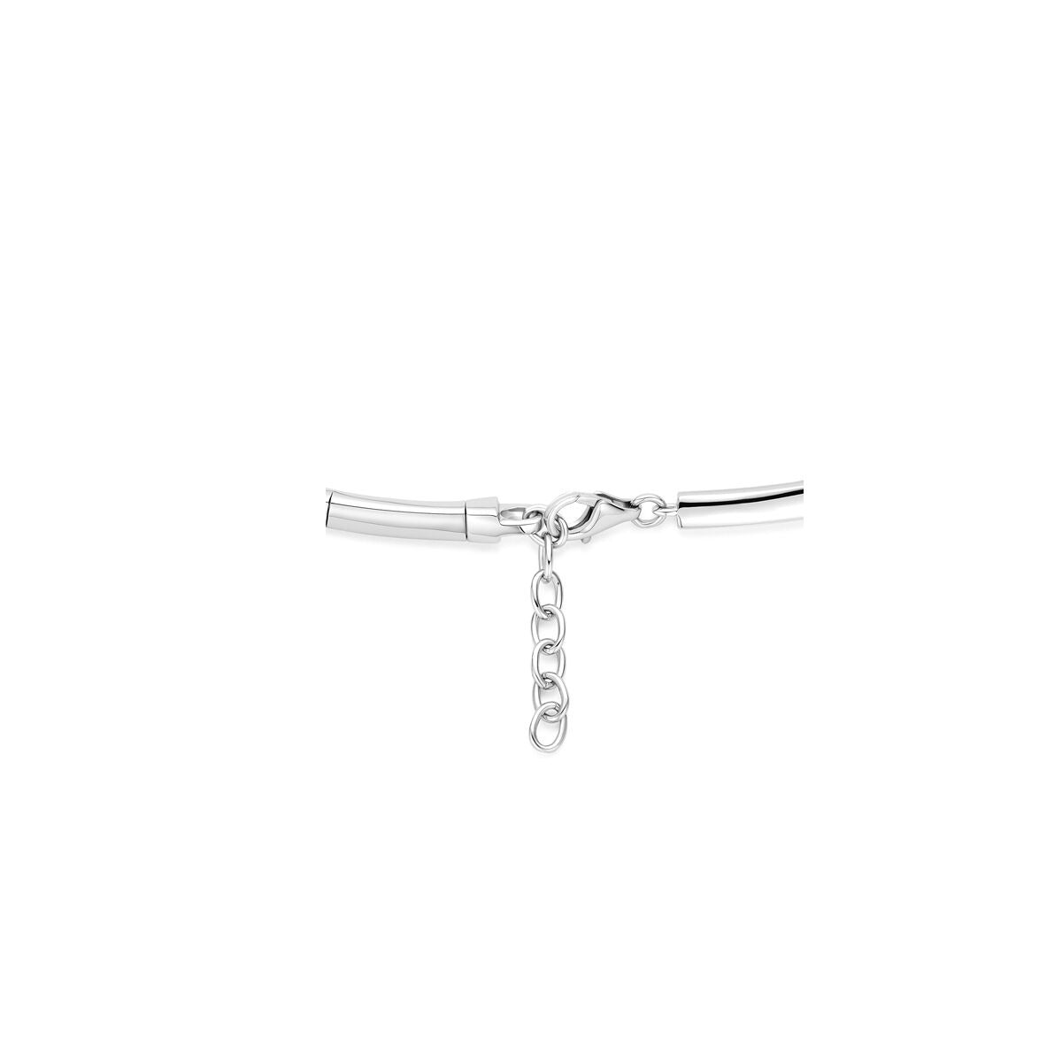 Collana in argento 925 rodiato con zirconi