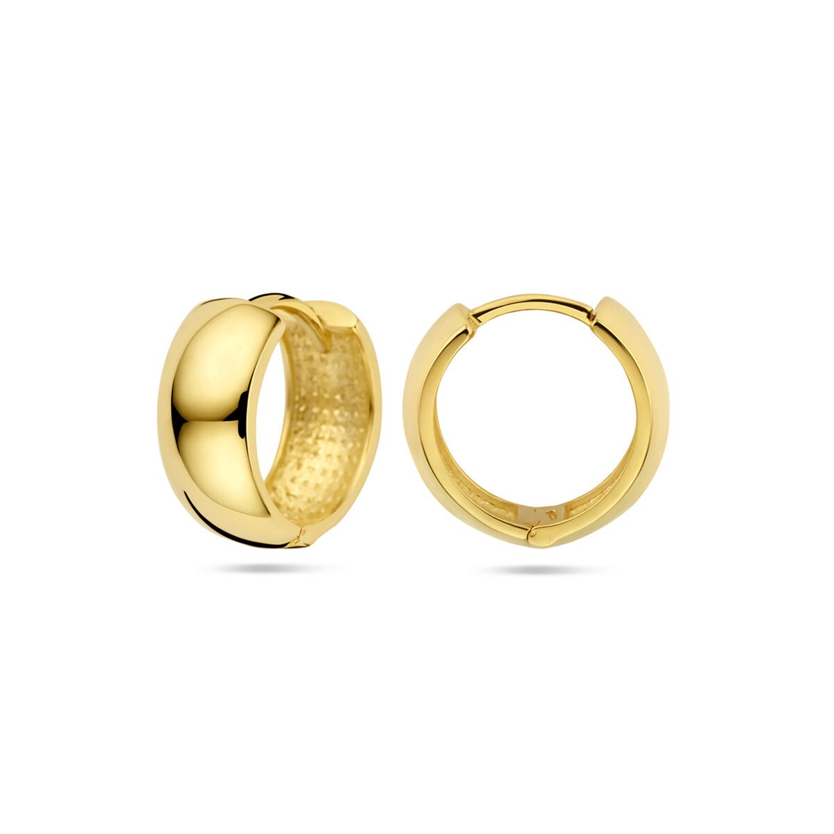 Orecchini a cerchio in oro giallo 9k 13 x 5,5 mm