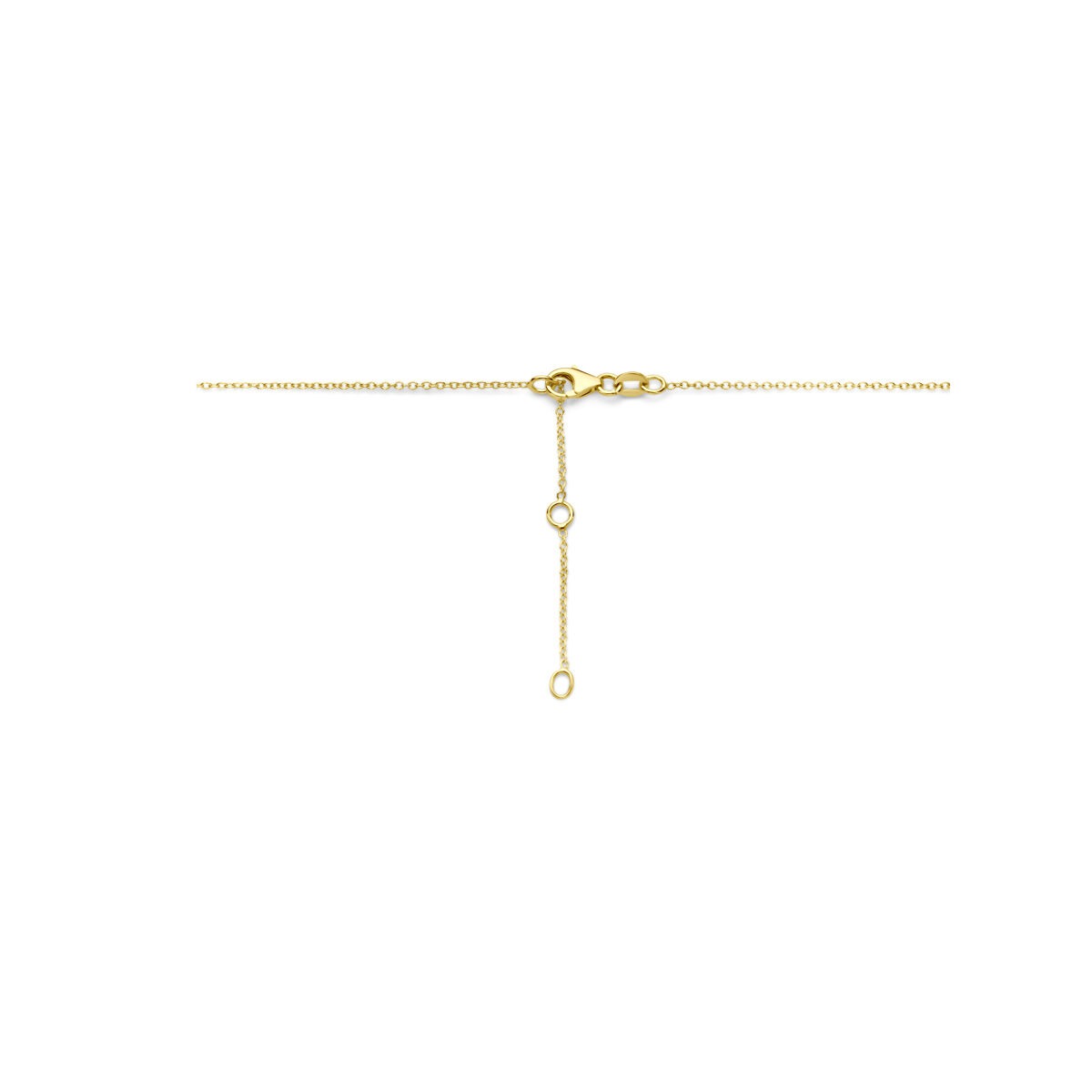 Collana in oro giallo 14k con zircone a forma di cuore