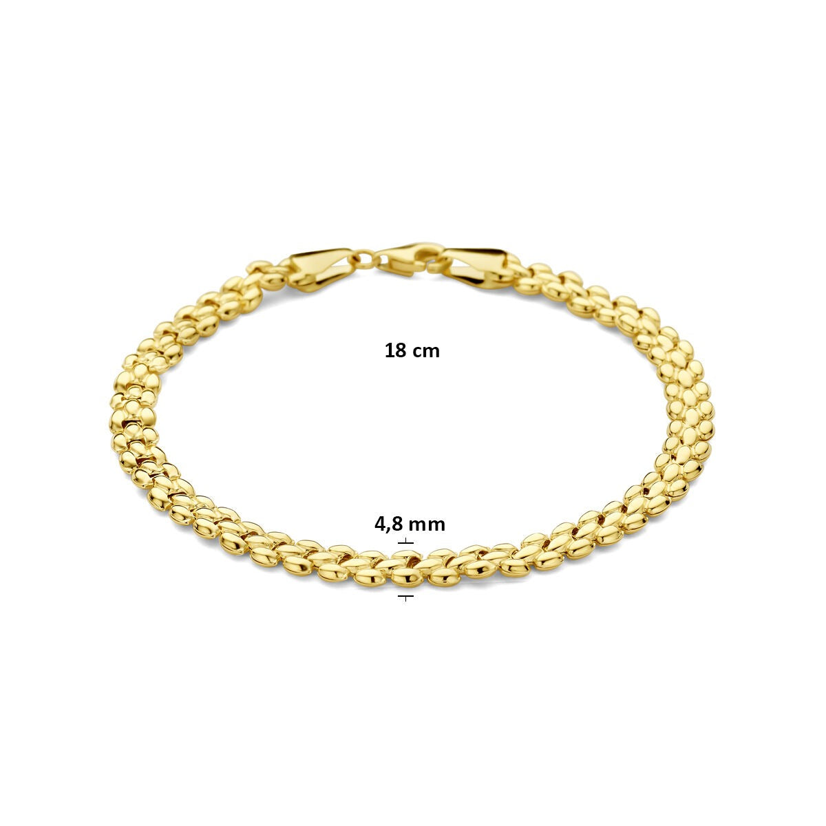 Bracciale in oro donna 14k maglia ancora
