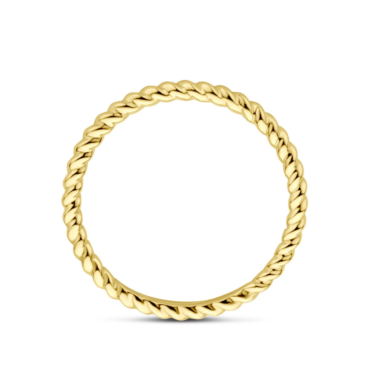 Anello da Donna Ritorto in Oro Giallo 14k – 1.5mm