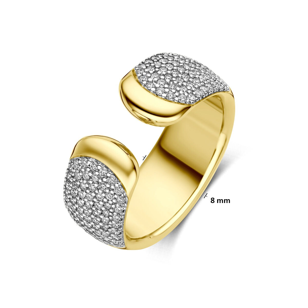 Anello in oro giallo 14k con diamante