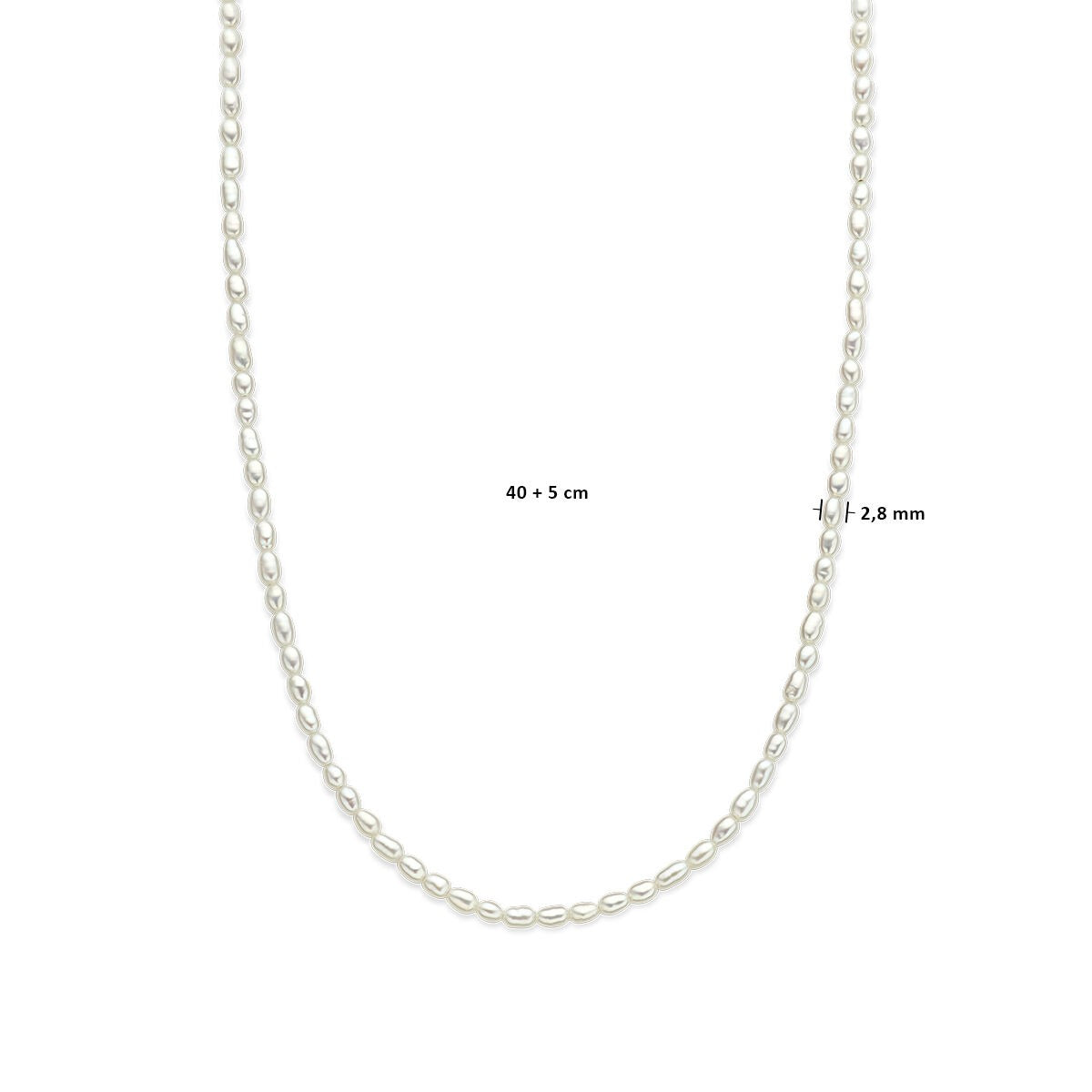 Collana di perle con perle d'acqua dolce e chiusura in oro giallo 14k