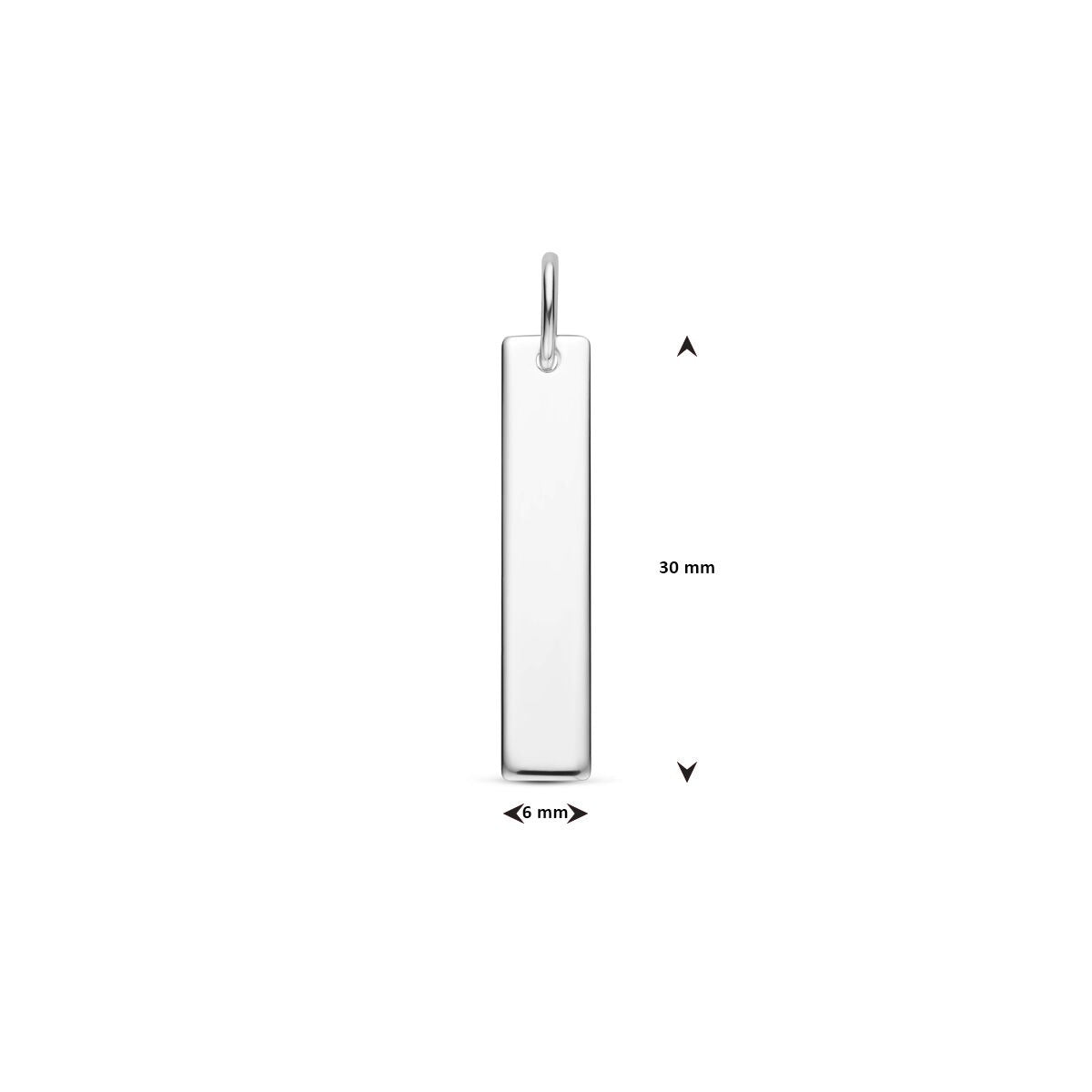 Ciondolo rettangolare in argento – argento 925 dal design minimalista moderno