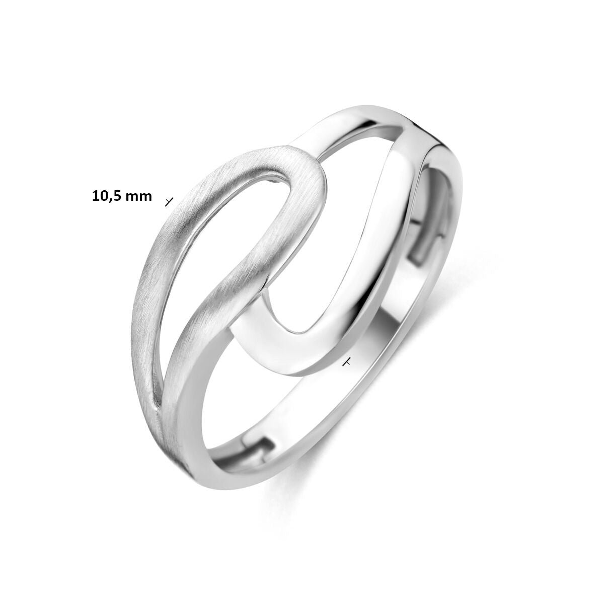 Anello in argento 925 rodiato lucido/opaco