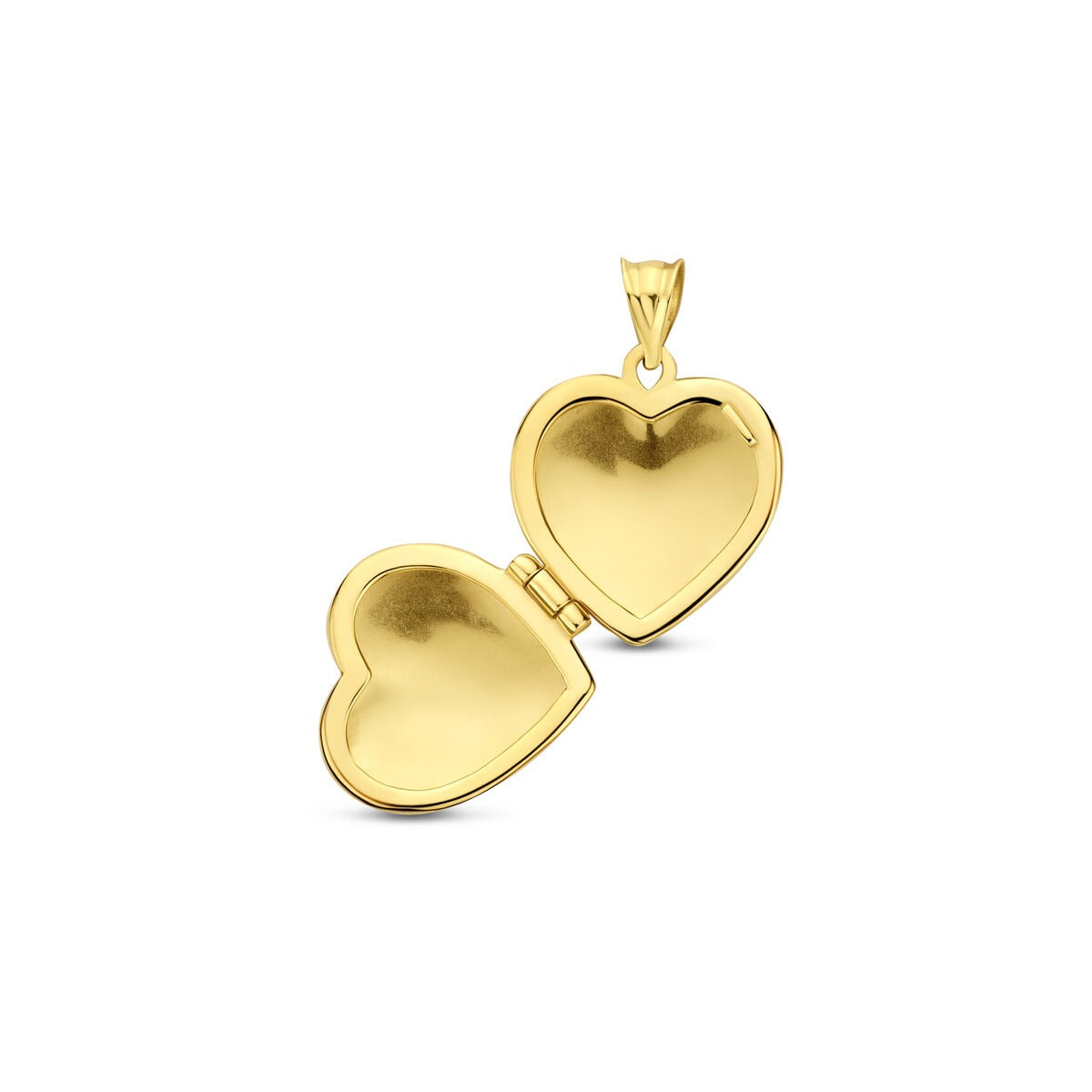 Medaglione a cuore in oro giallo 14k 15 mm