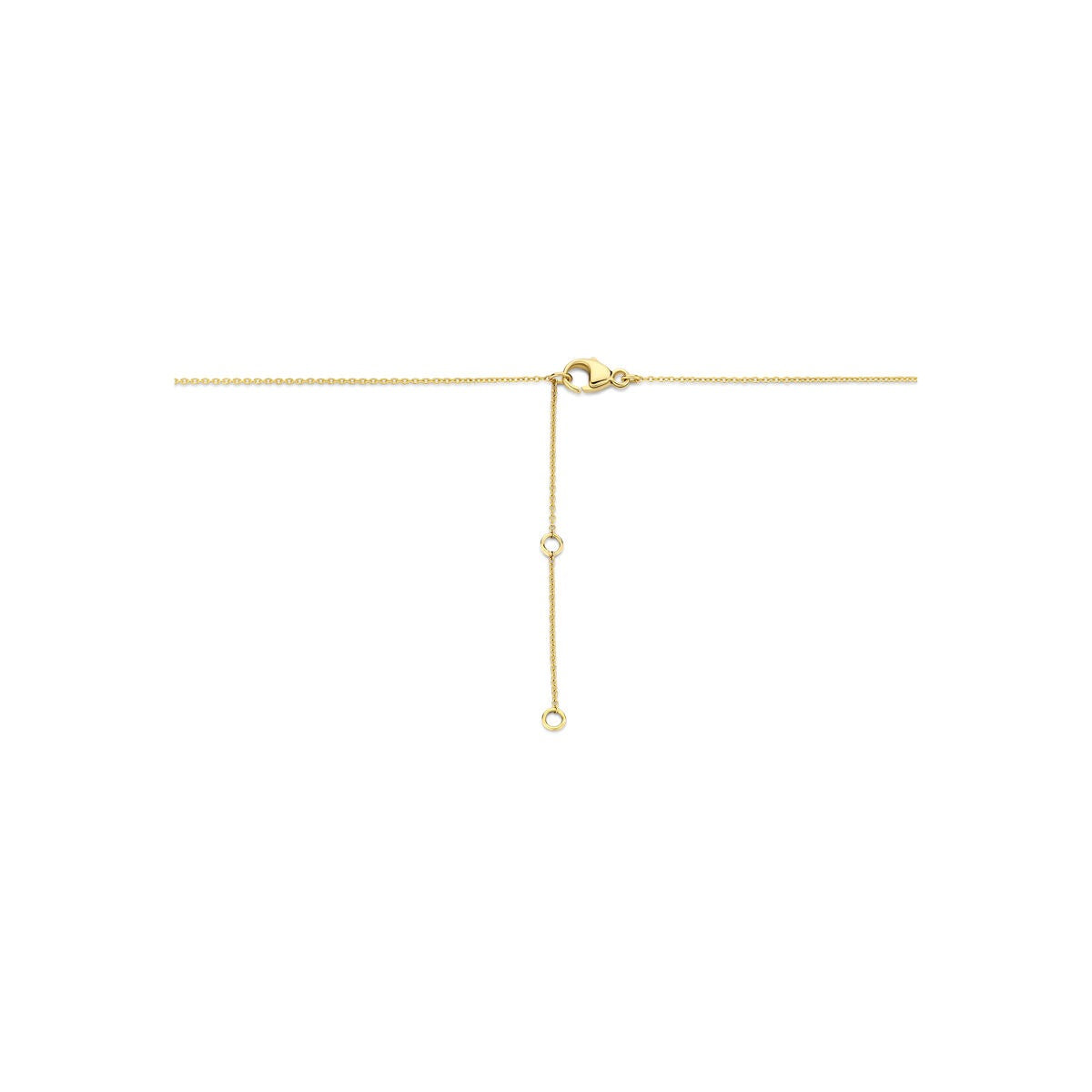 Collana in oro giallo 14k con diamante 0.15ct
