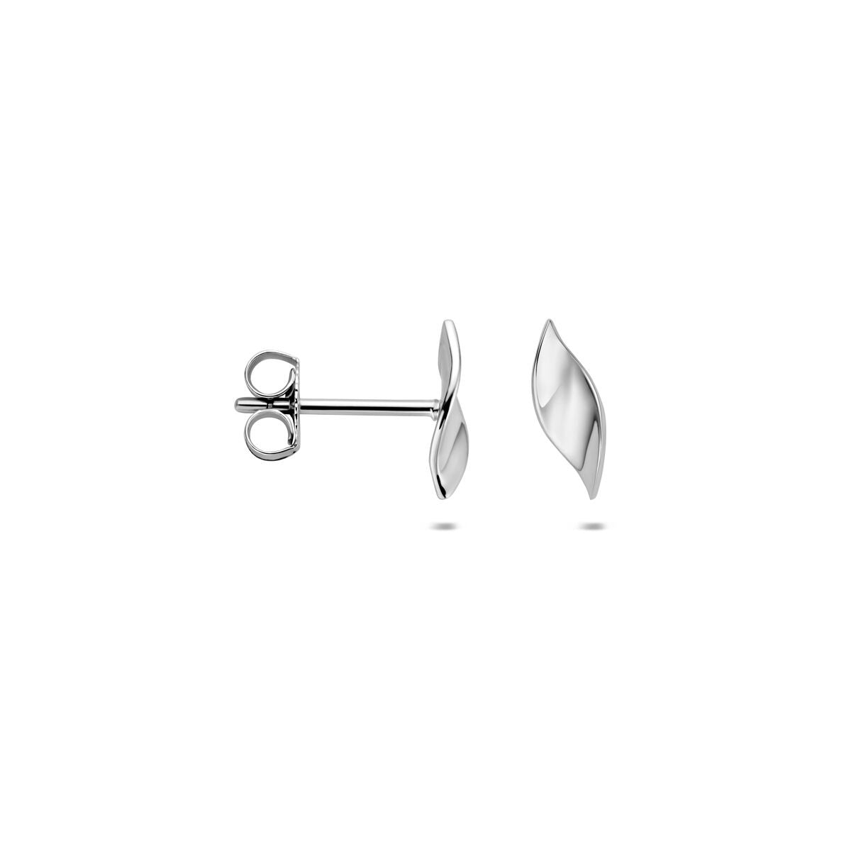 Orecchini a bottone in argento 925k rodiato