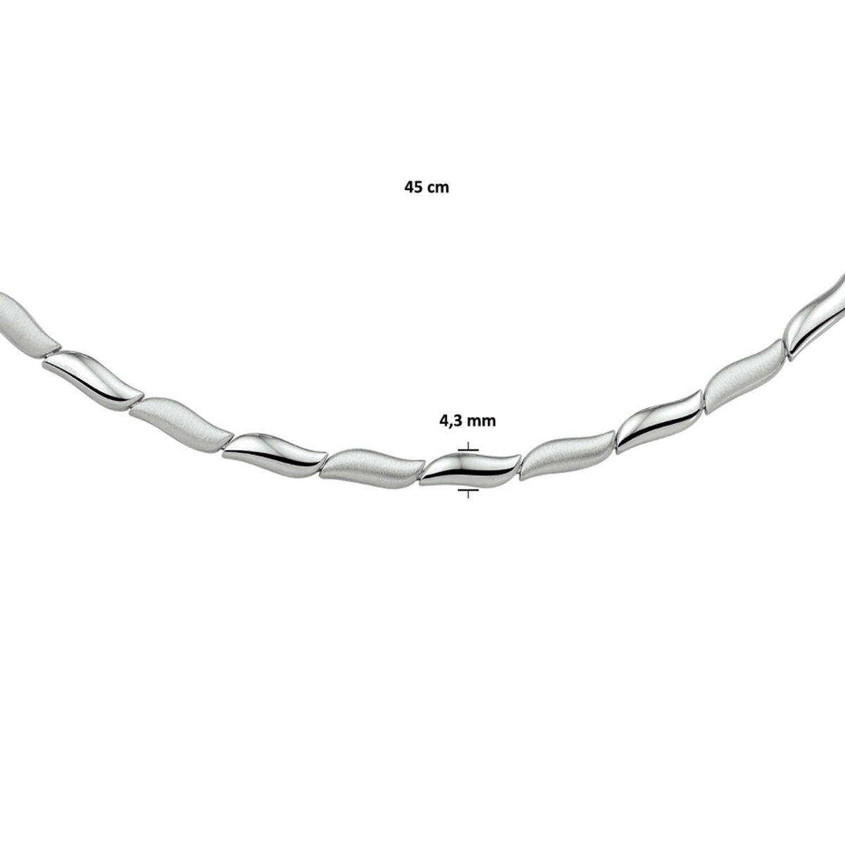 Collana da donna in argento con finitura lucida/opaca