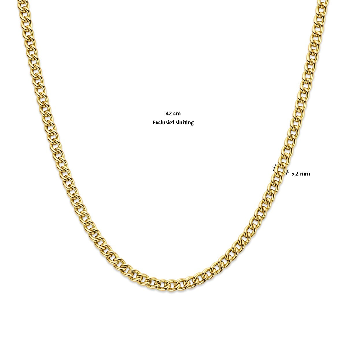 Collana in oro giallo 14k senza chiusura