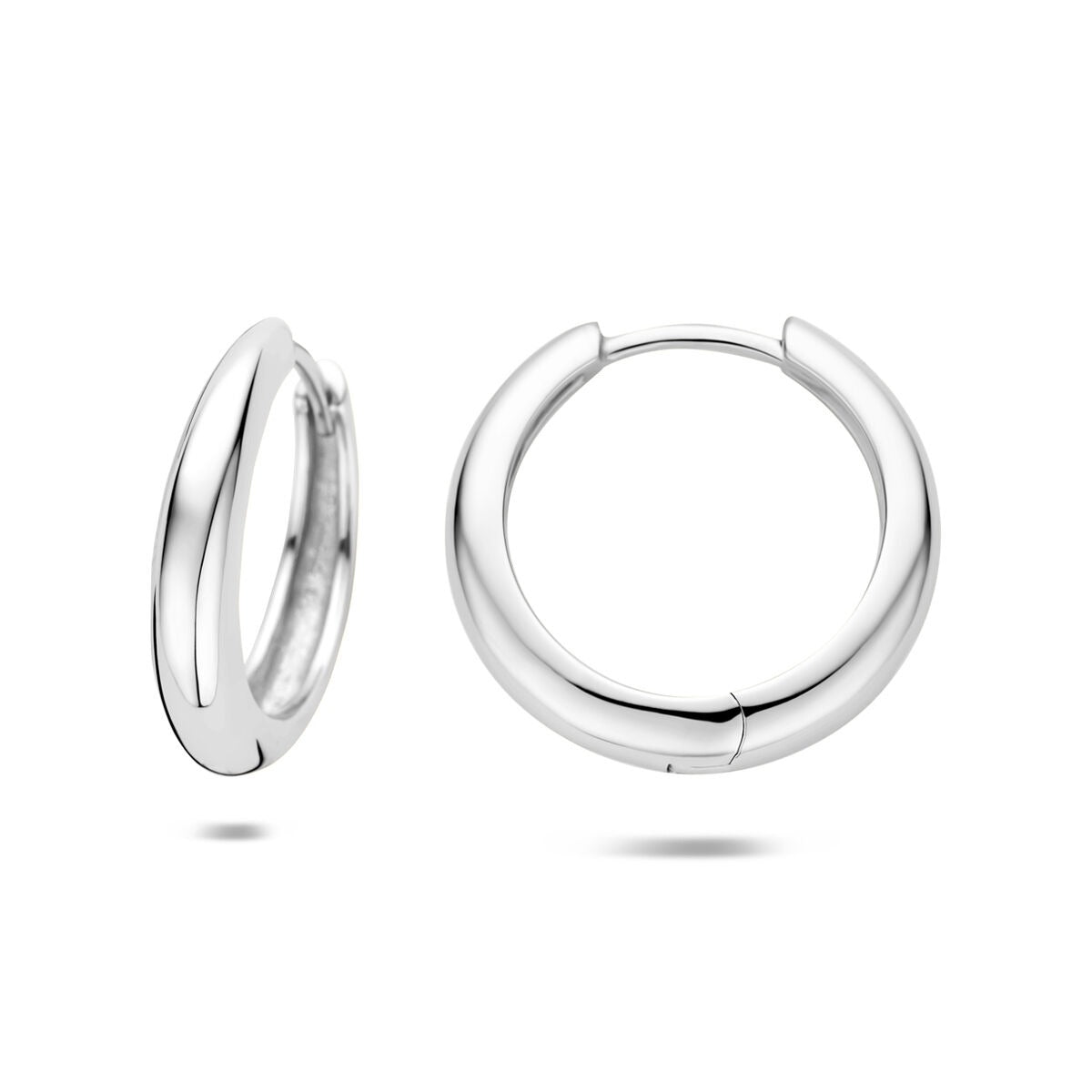 Orecchini a cerchio in argento 925 rodiato
