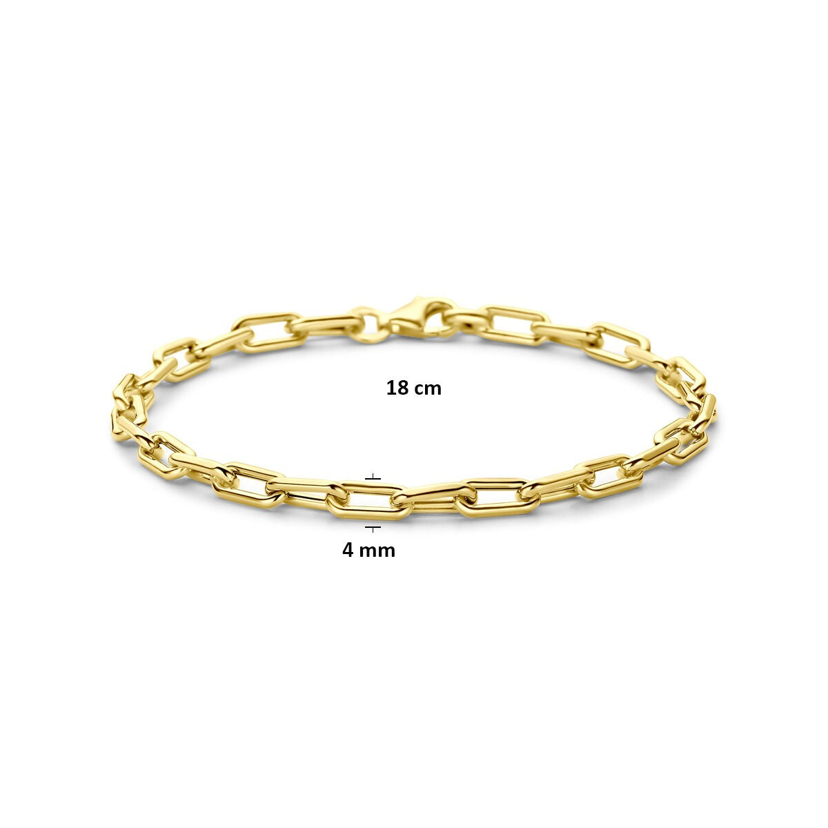 Bracciale ancora in oro giallo 14k
