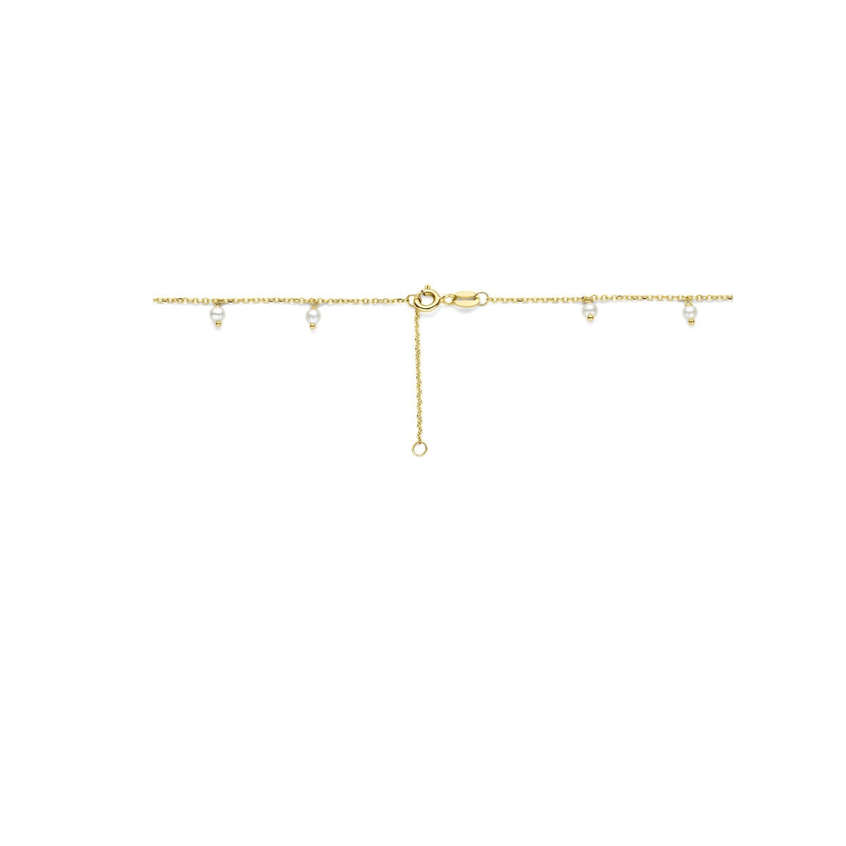 Collana in oro giallo 14k con perle